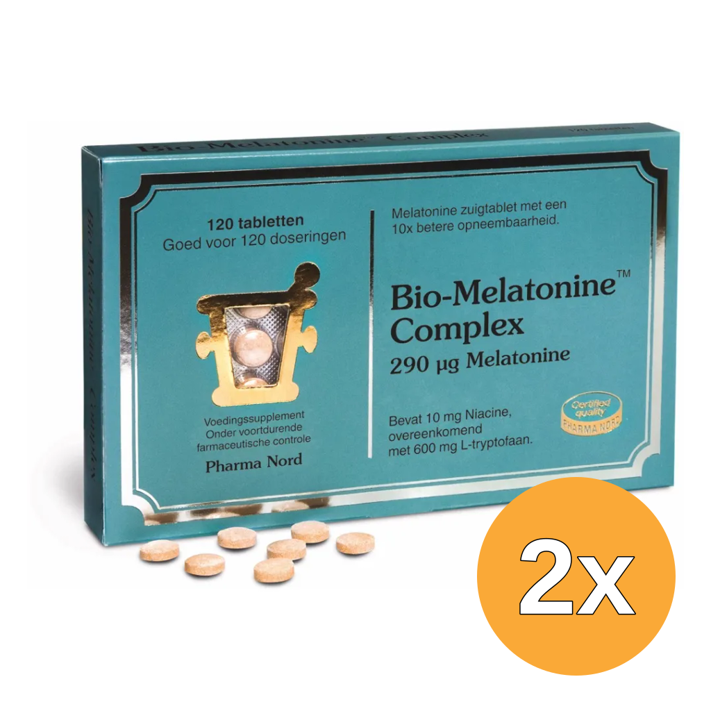 2x Pharma Nord Bio Melatonine Complex 290mcg (120 zuigtabletten)