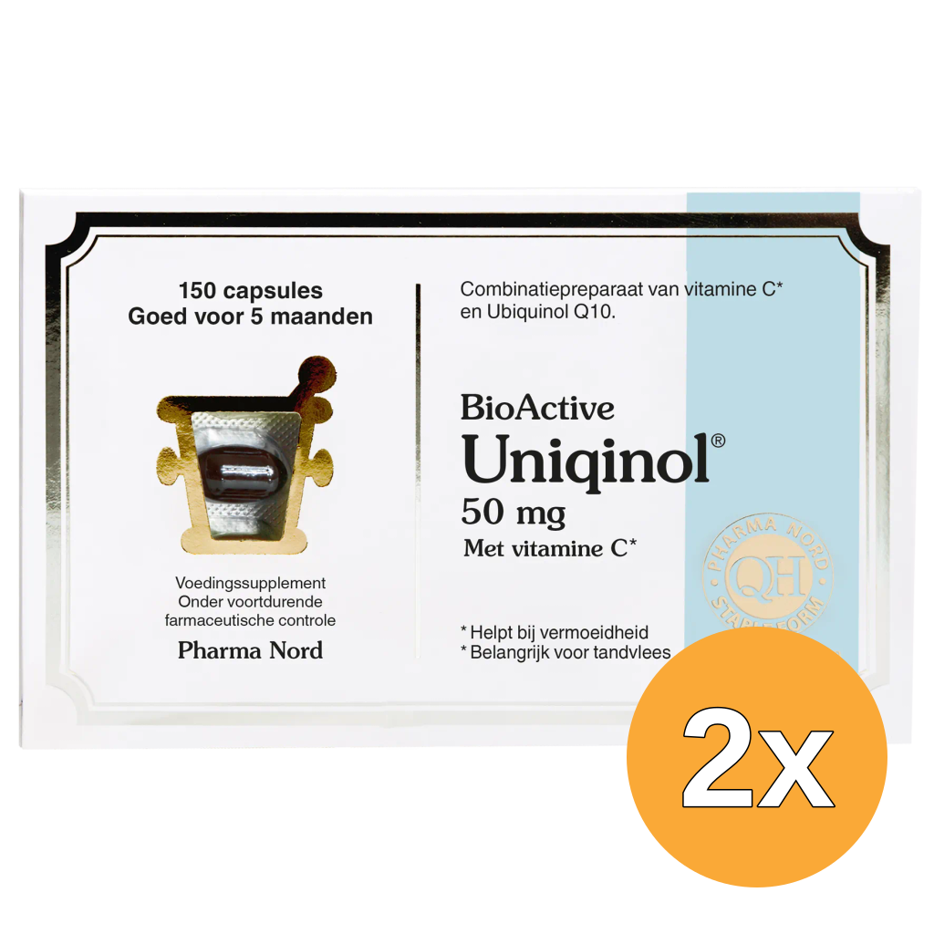2x Pharma Nord BioActive Uniquinol 50mg QH (150 capsules)