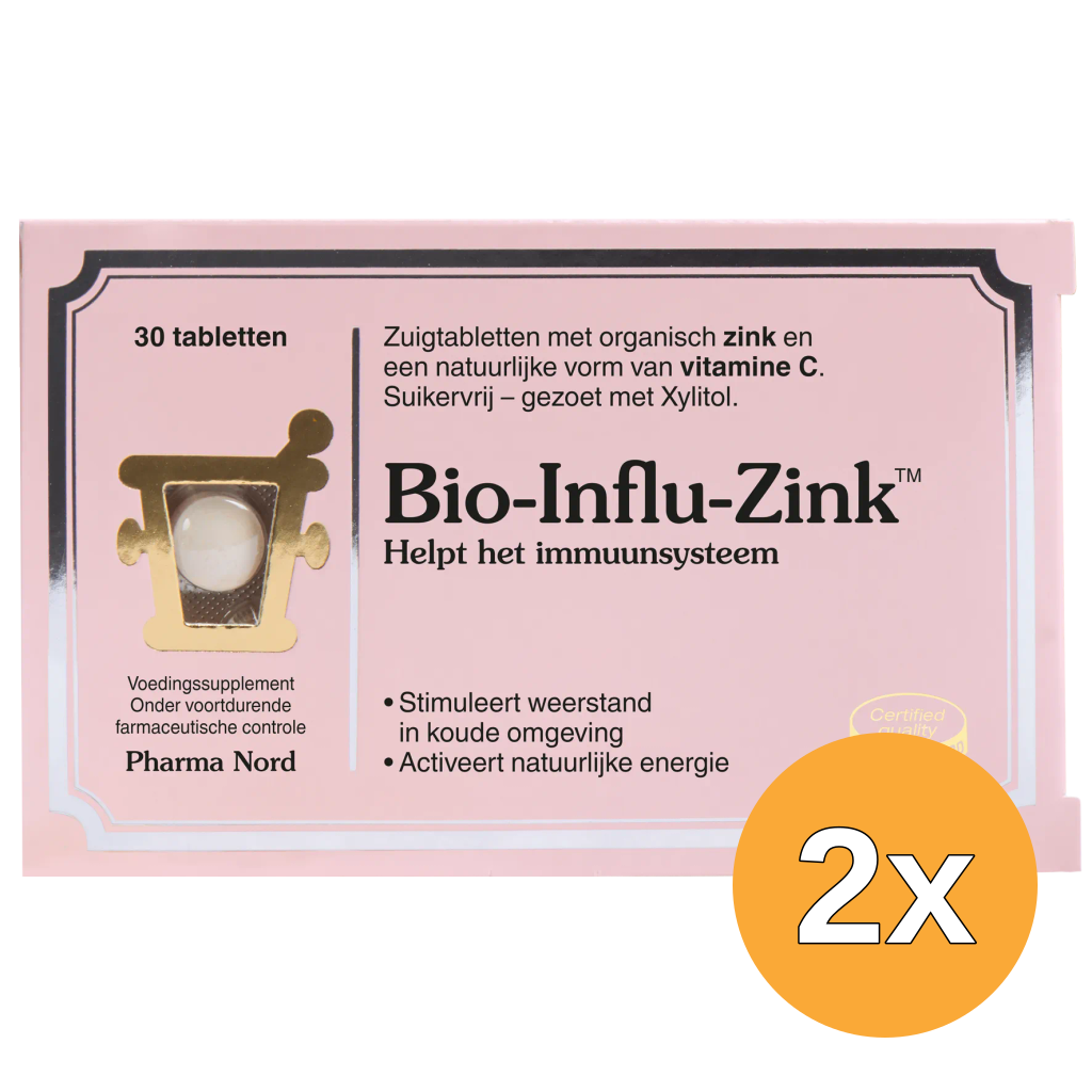 2x Pharma Nord Bio Influ Zink (30 tabletten)