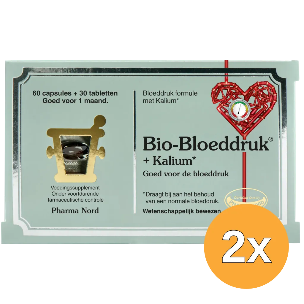 2x Pharma Nord Bio Bloeddruk & Kalium (Tabletten en Capsules) (90 stuks)