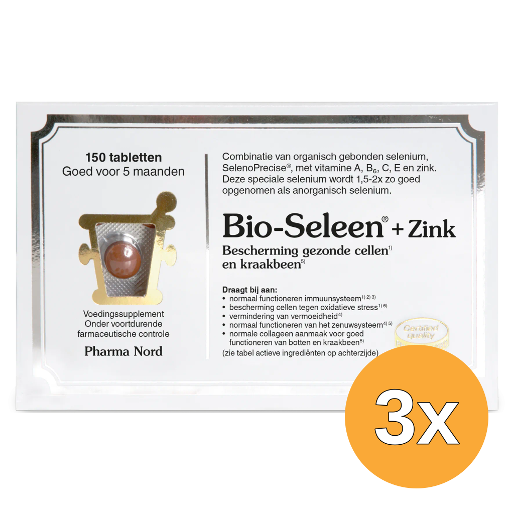 3x Pharma Nord Bio Seleen & Zink (150 tabletten)
