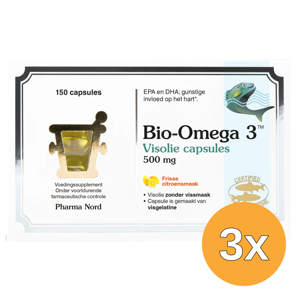 3x Pharma Nord Bio Omega 3 Visolie (150 capsules)