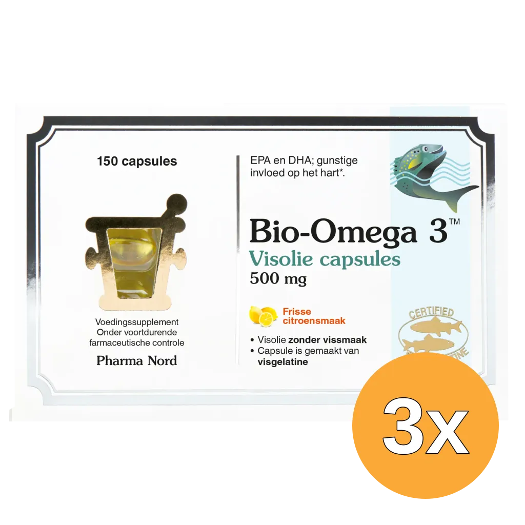 3x Pharma Nord Bio Omega 3 Visolie (150 capsules)
