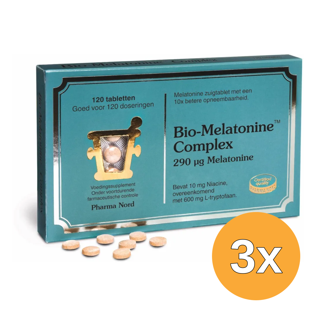 3x Pharma Nord Bio Melatonine Complex 290mcg (120 zuigtabletten)