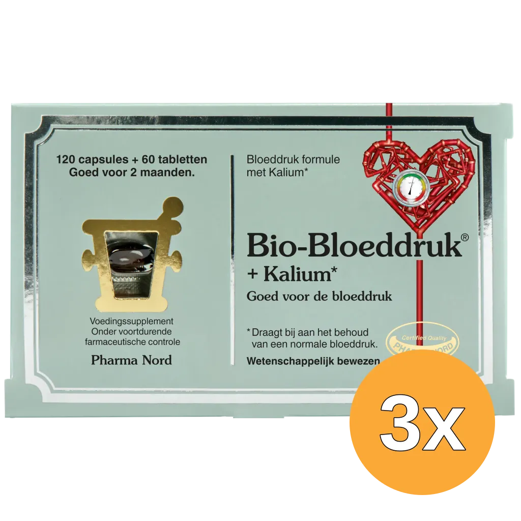 3x Pharma Nord Bio Bloeddruk & Kalium (120 capsules + 60 tabletten) (180 stuks)