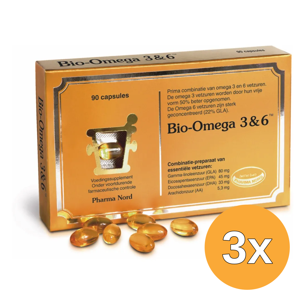 3x Pharma Nord Bio Omega 3 & 6 (90 capsules)