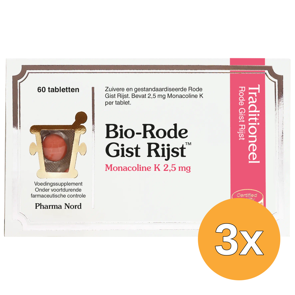 3x Pharma Nord Bio Rode Gist Rijst (60 tabletten)