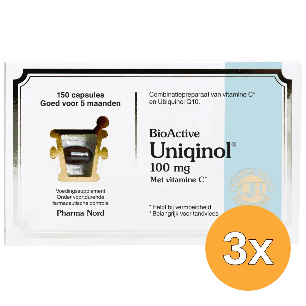 3x Pharma Nord Bio Active Uniquinol Q10 100mg (150 capsules)