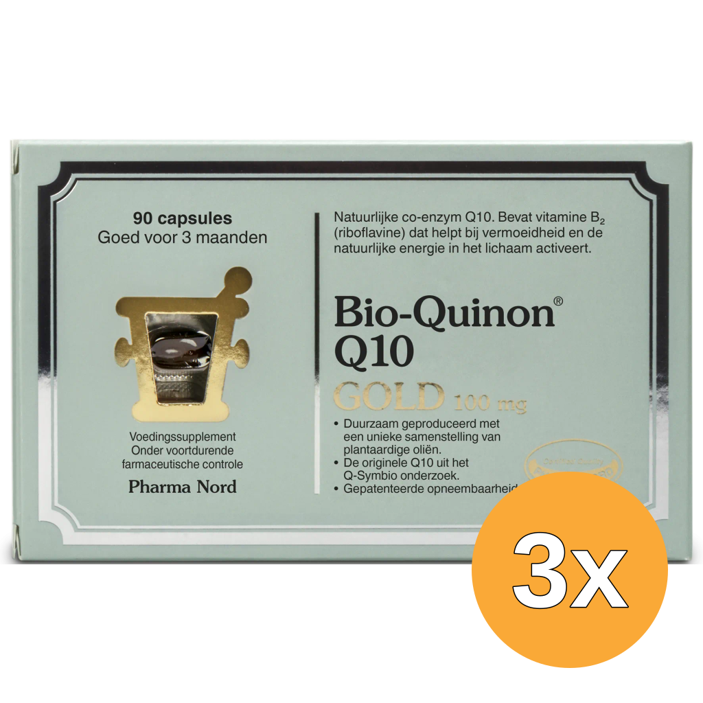 3x Pharma Nord Bio Quinon Q10 gold 100mg (90 capsules)