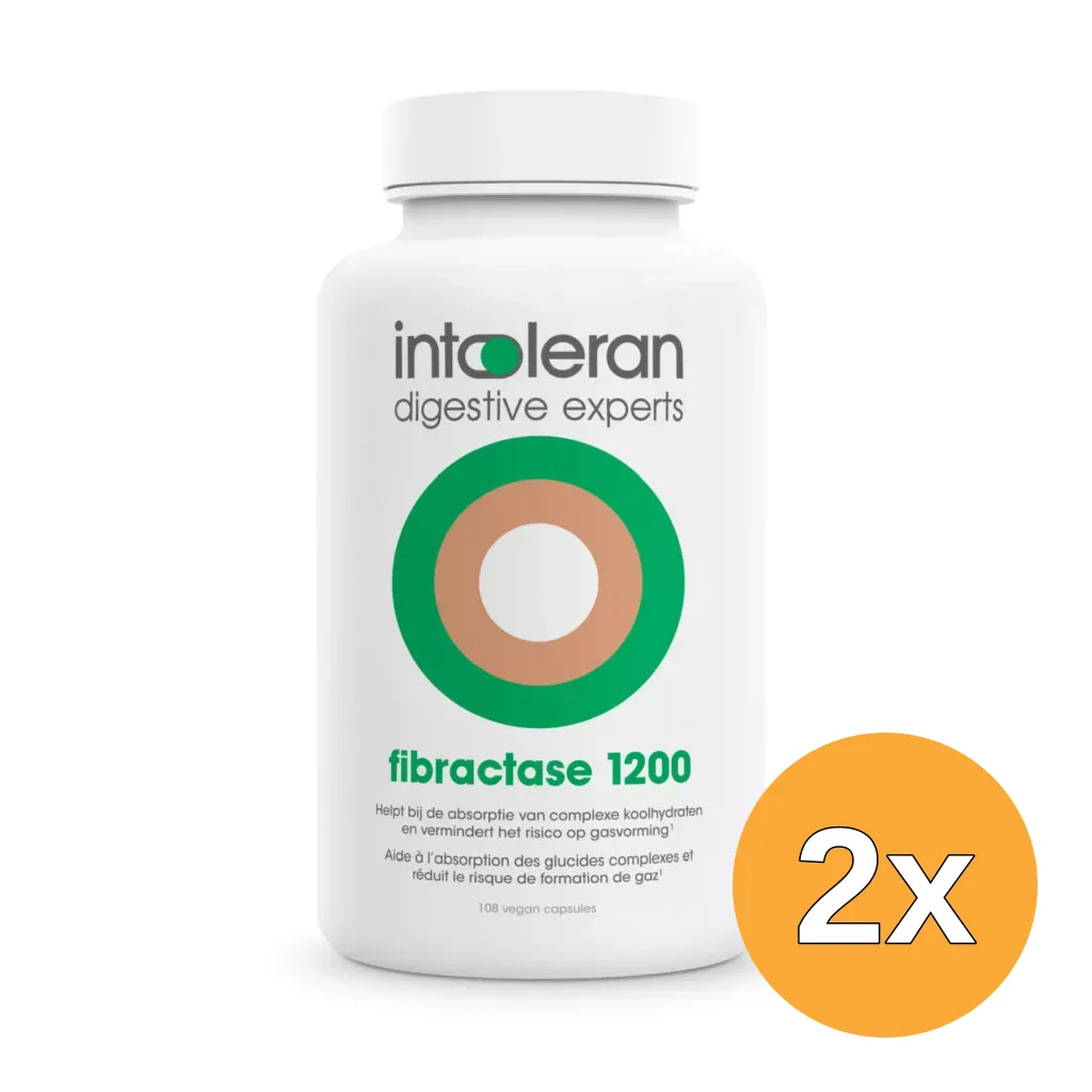 2x Intoleran Fibractase forte (108 capsules)