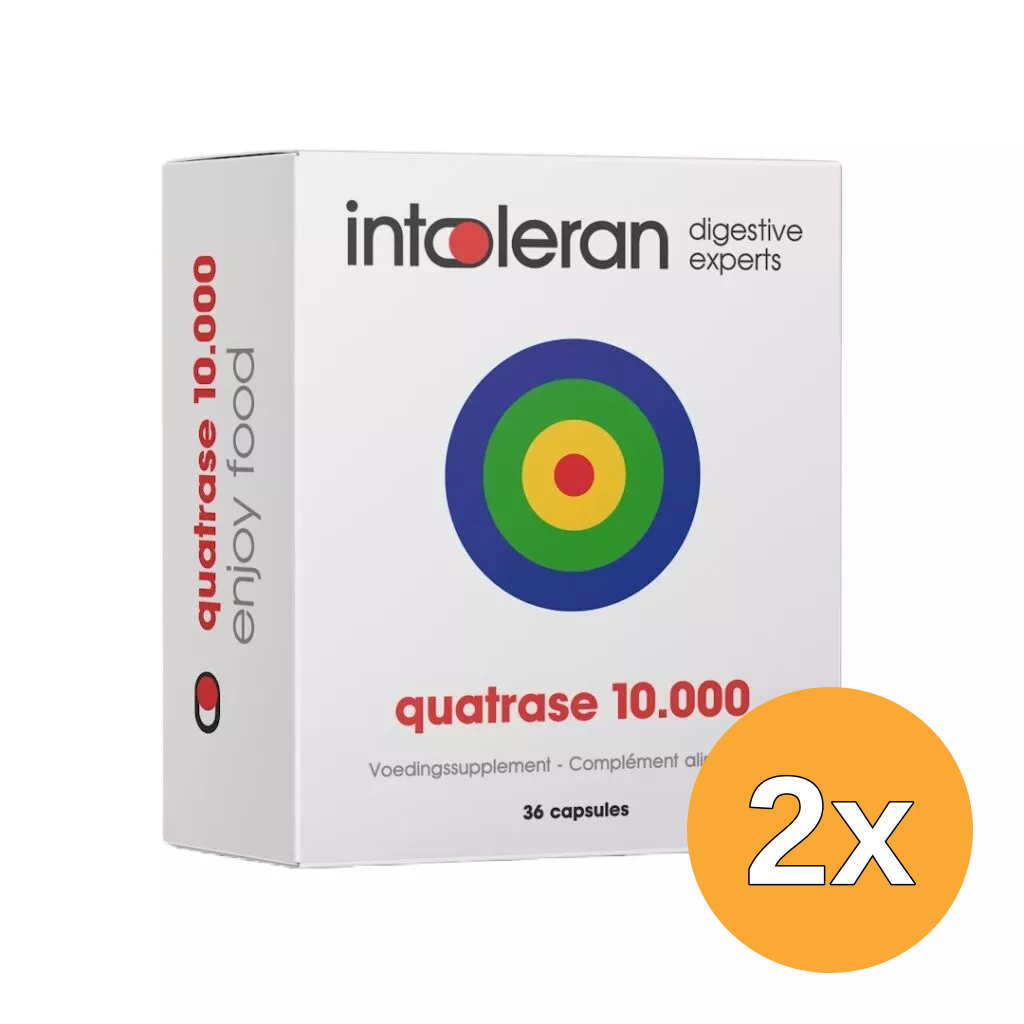 2x Intoleran Quatrase 10.000 (36 vega capsules)