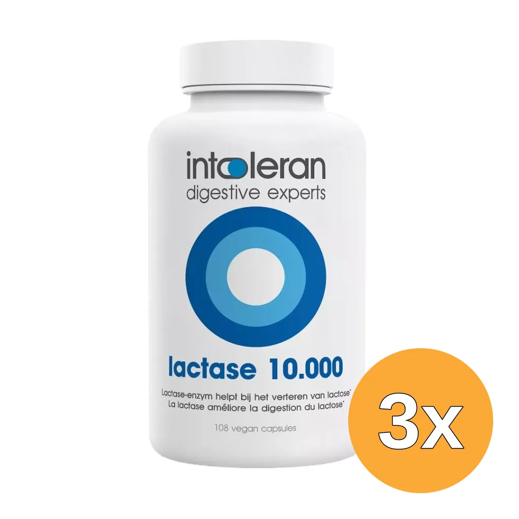 3x Intoleran Lactase 10.000 (108 capsules)