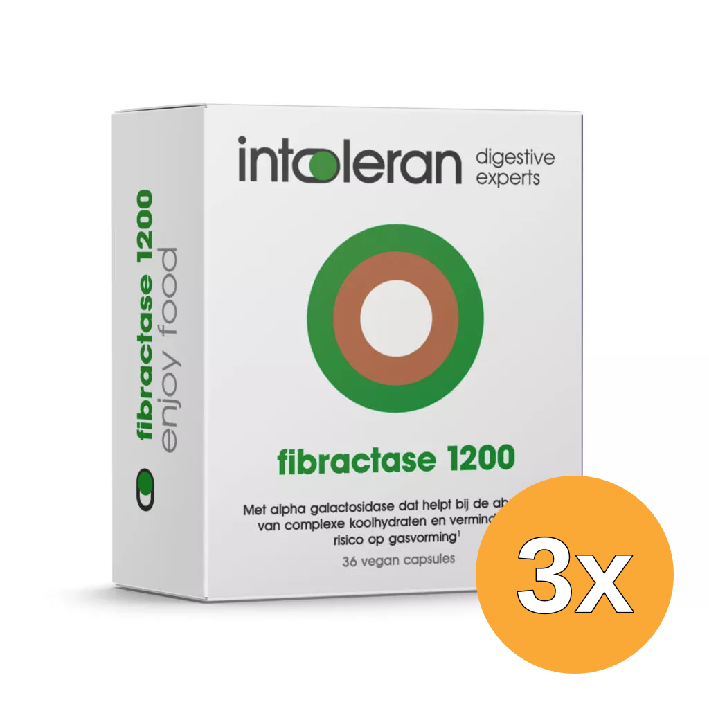 3x Intoleran Fibractase forte (36 capsules)