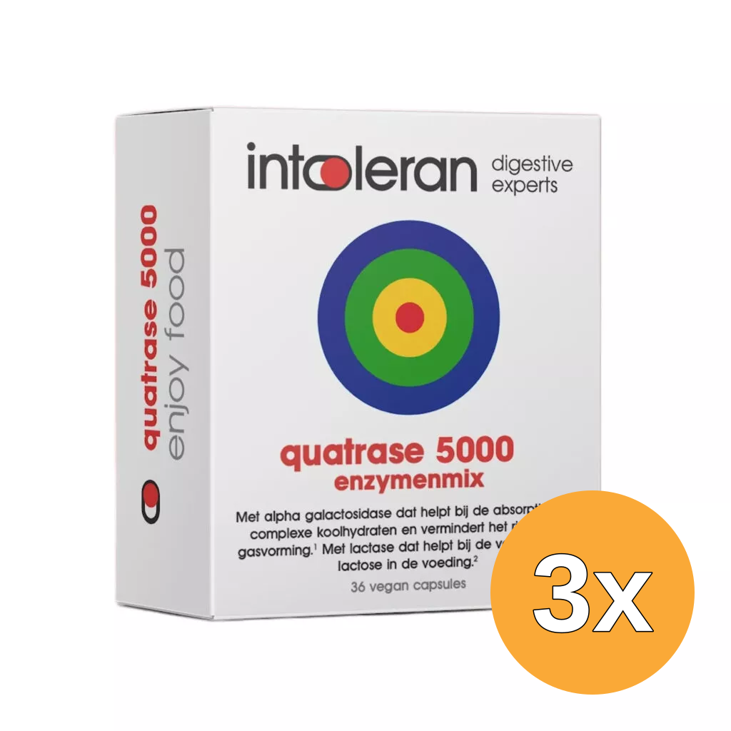 3x Intoleran Quatrase 5000 (36 capsules)