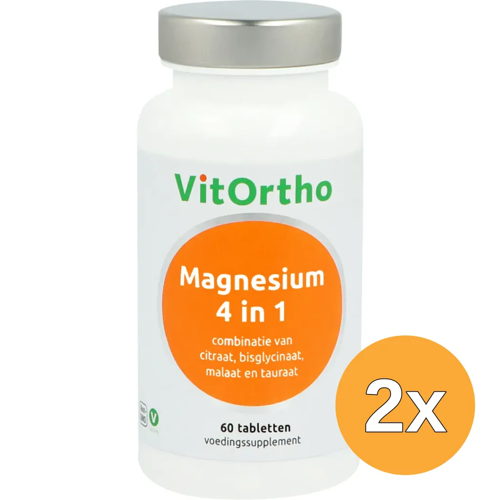 2x VitOrtho Magnesium 4 in 1 (60 tabletten)