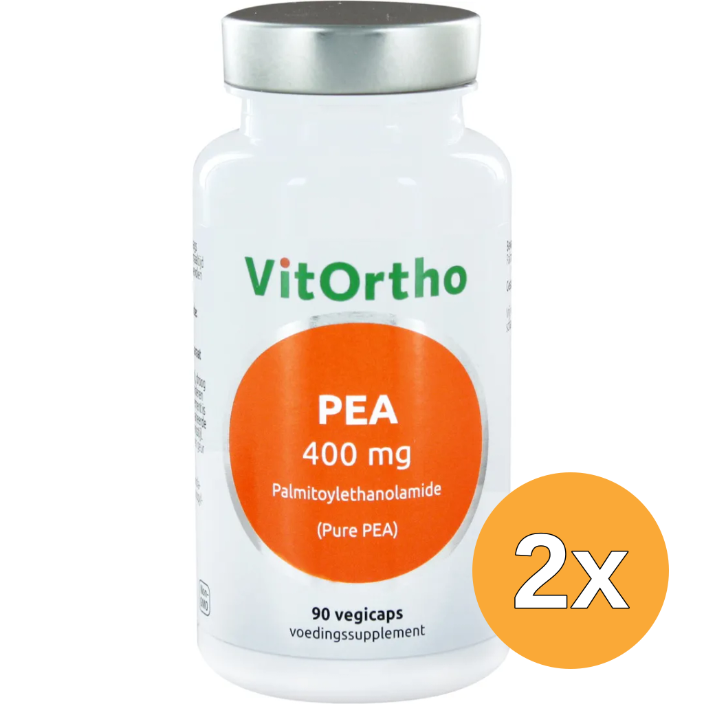 2x VitOrtho PEA 400 mg palmitoylethanolamide (90 vega capsules)