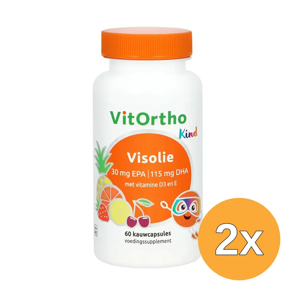 2x Vitortho Visolie 30Mg Epa Dha Kind (60 capsules)