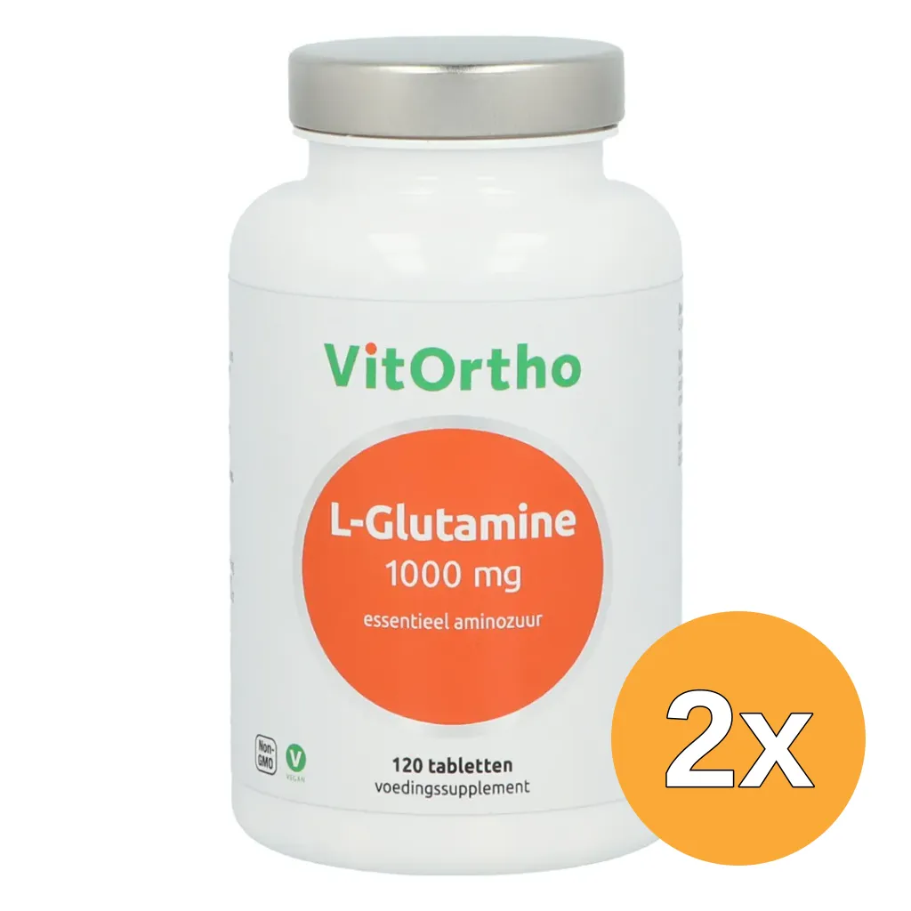 2x VitOrtho L-Glutamine 1000 mg (120 tabletten)