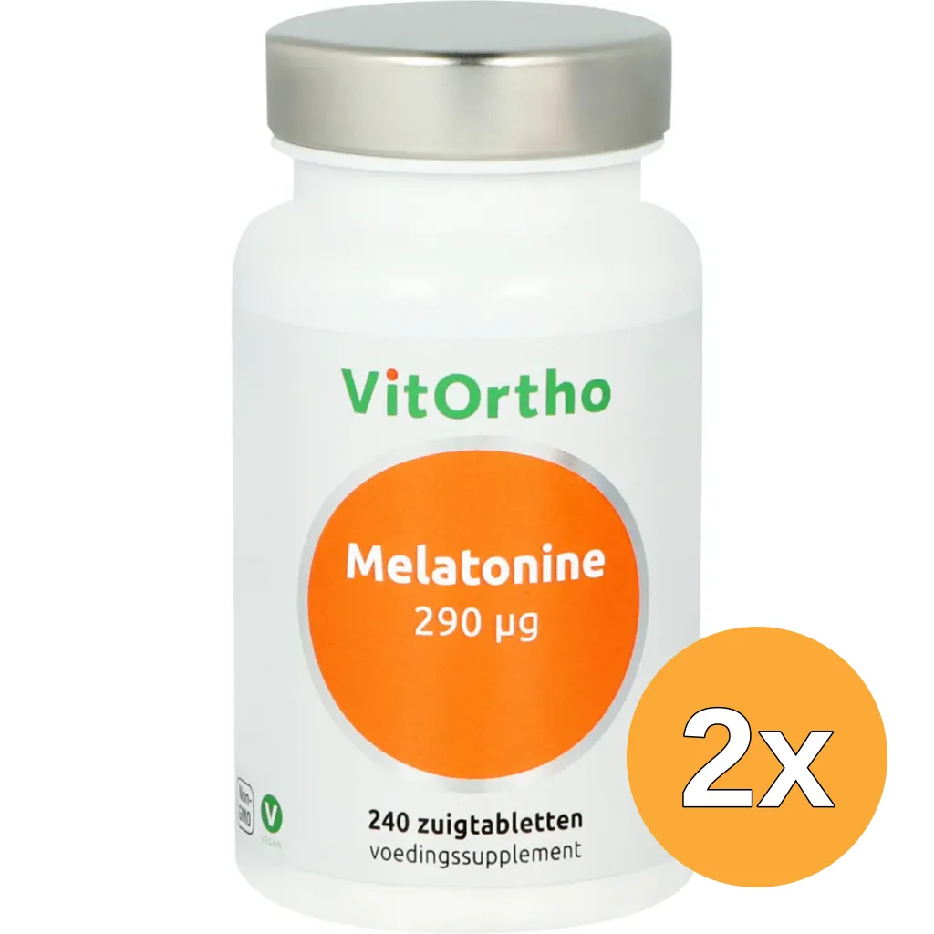 2x Vitortho Melatonine 290 Mcg (240 zuigtabletten)