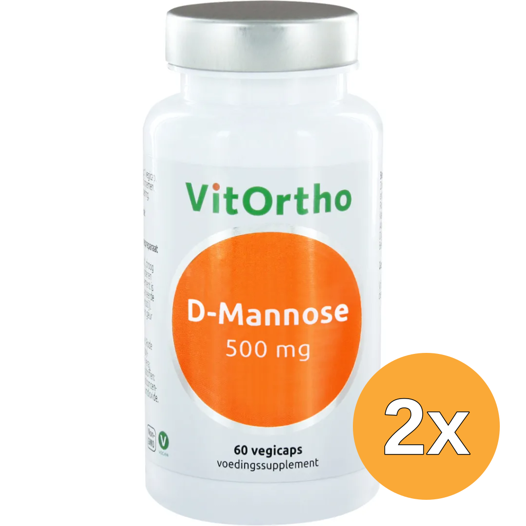 2x VitOrtho D Mannose 500 mg (60 vega capsules)