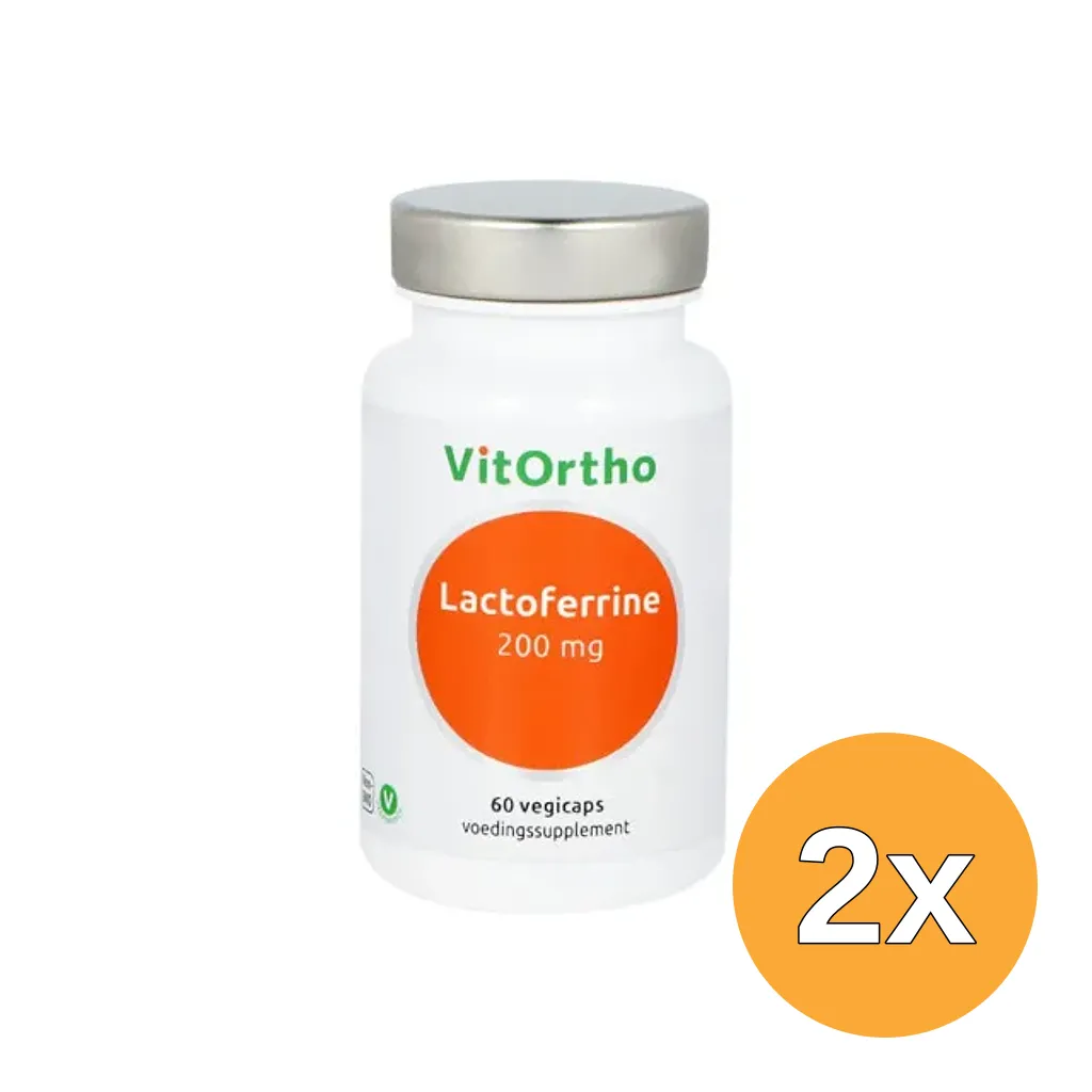 2x Vitortho Lactoferrine 200 Mg (60 vega capsules)