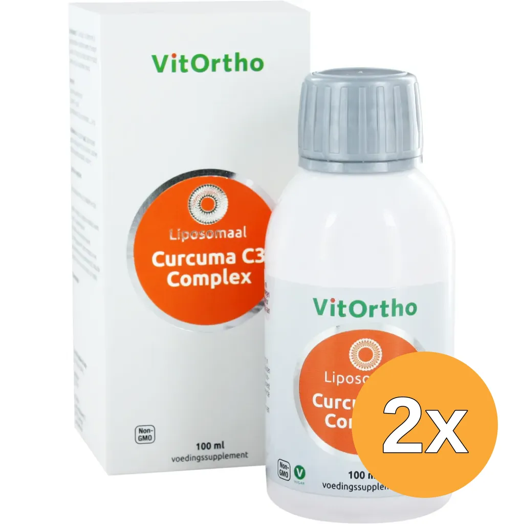 2x VitOrtho Curcuma C3 complex liposomaal vloeibaar (100 ml)