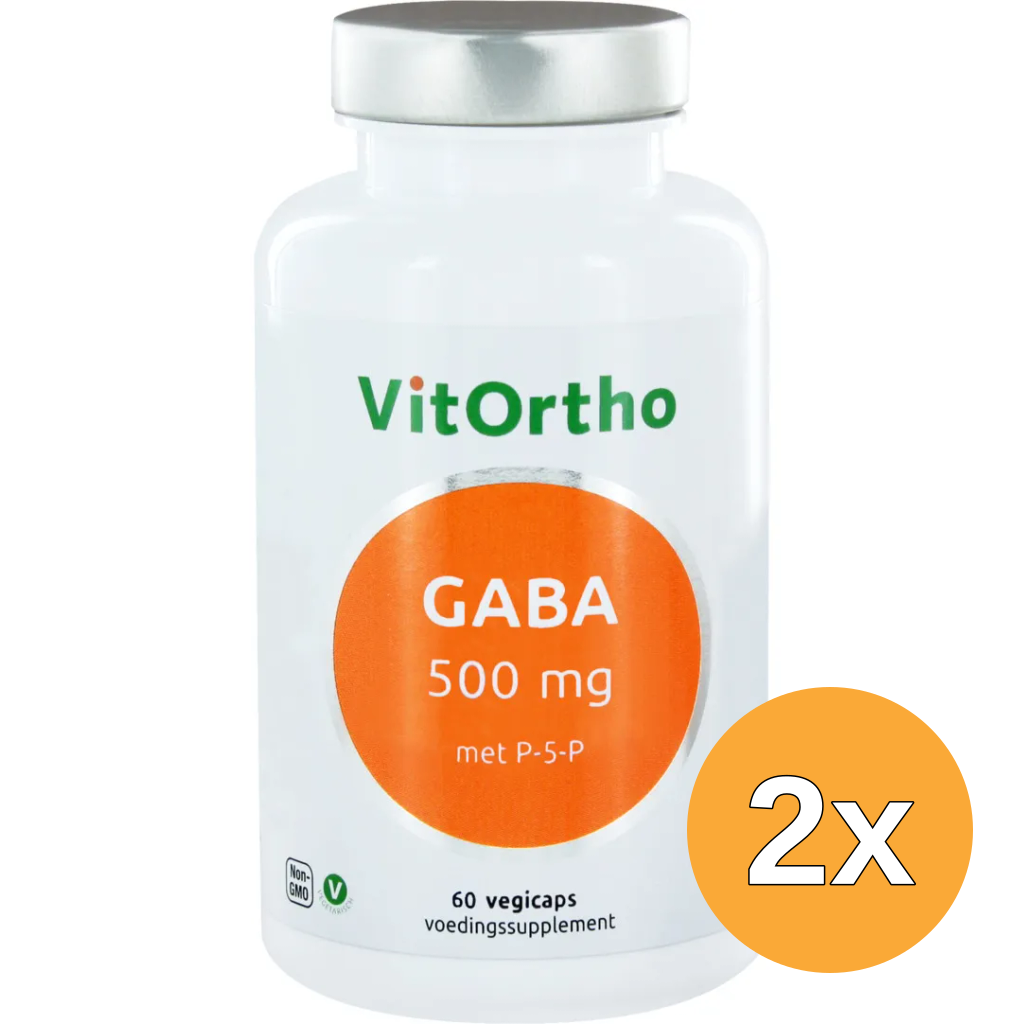 2x VitOrtho GABA 500 mg (60 vega capsules)