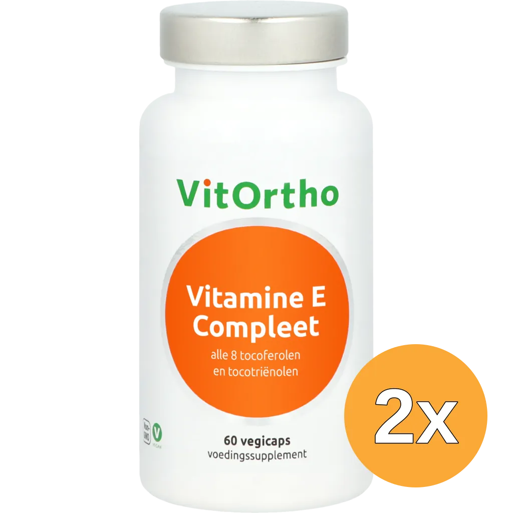 2x VitOrtho Vitamine E Compleet (60 vega capsules)