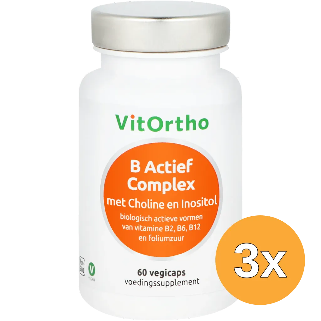 3x VitOrtho B Actief Complex (60 vega capsules)