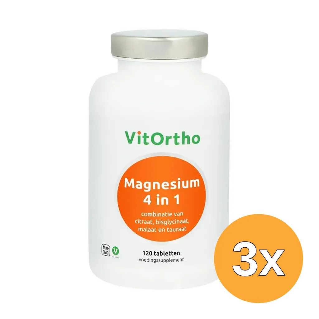 3x VitOrtho Magnesium 4 in 1 (120 tabletten)