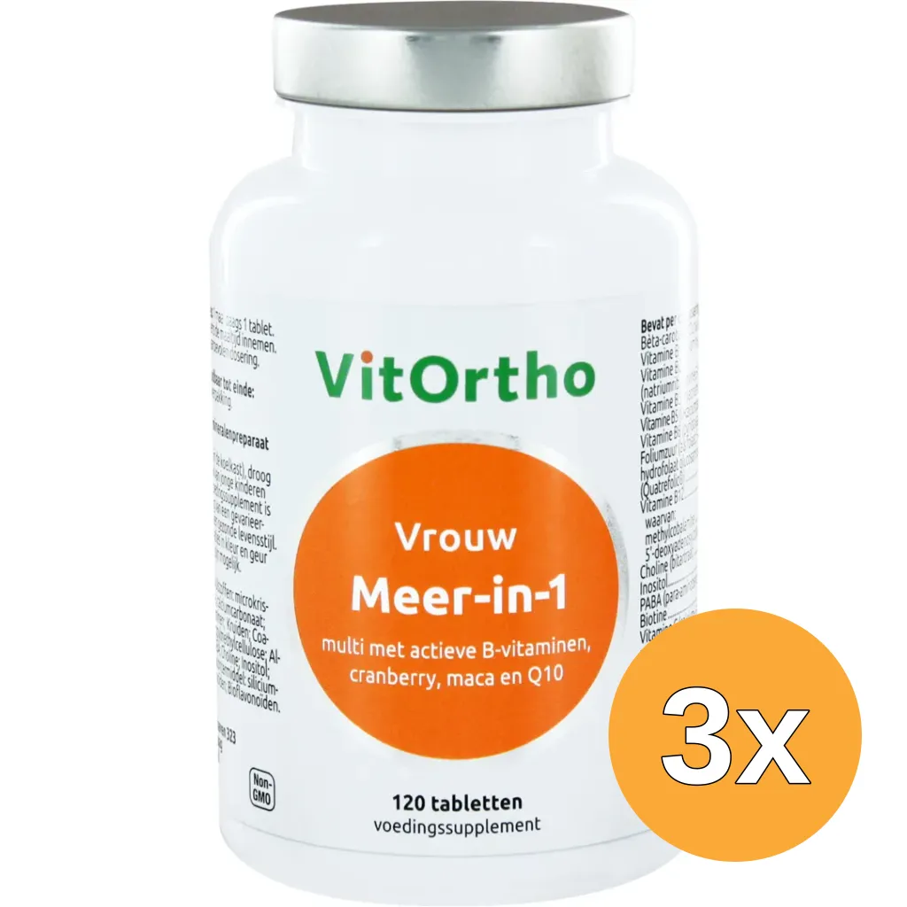 3x VitOrtho Meer in 1 vrouw (120 tabletten)