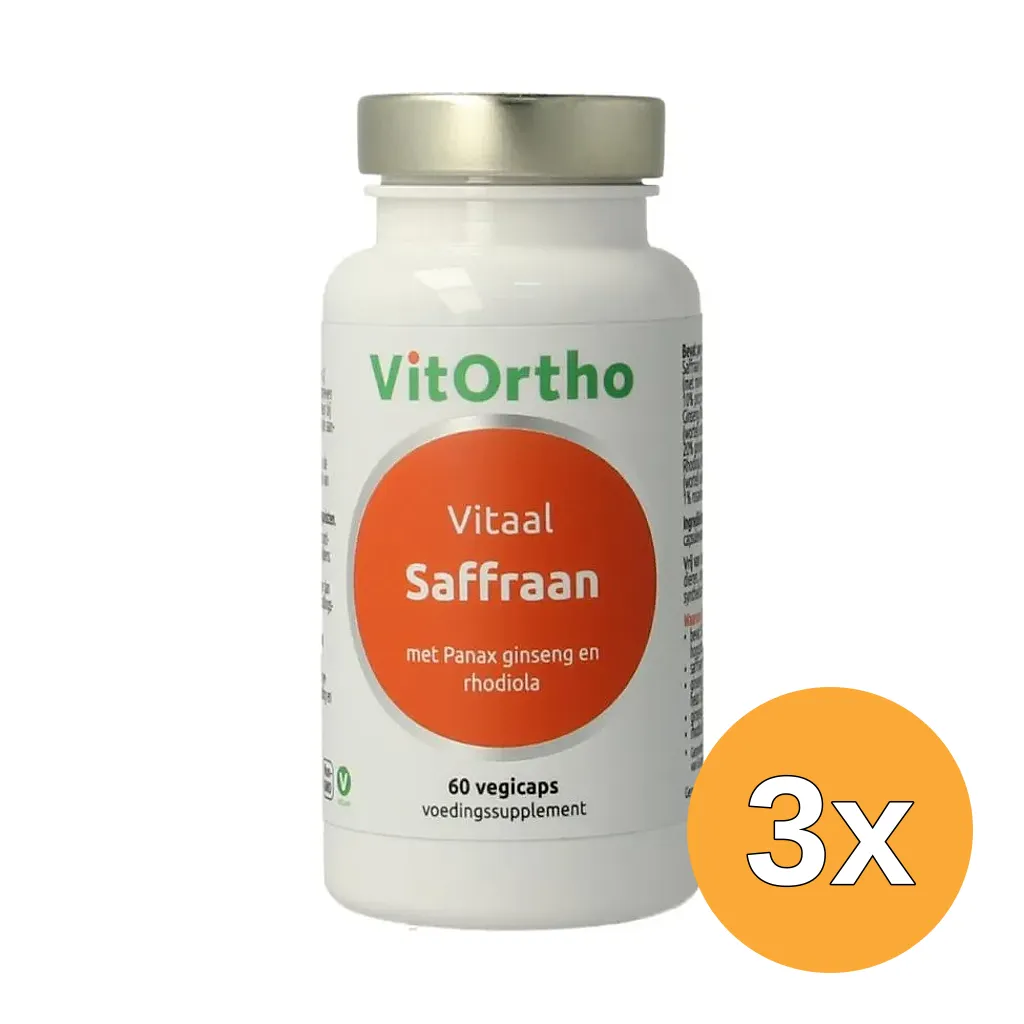 3x Vitortho Saffraan Vitaal (60 vega capsules)