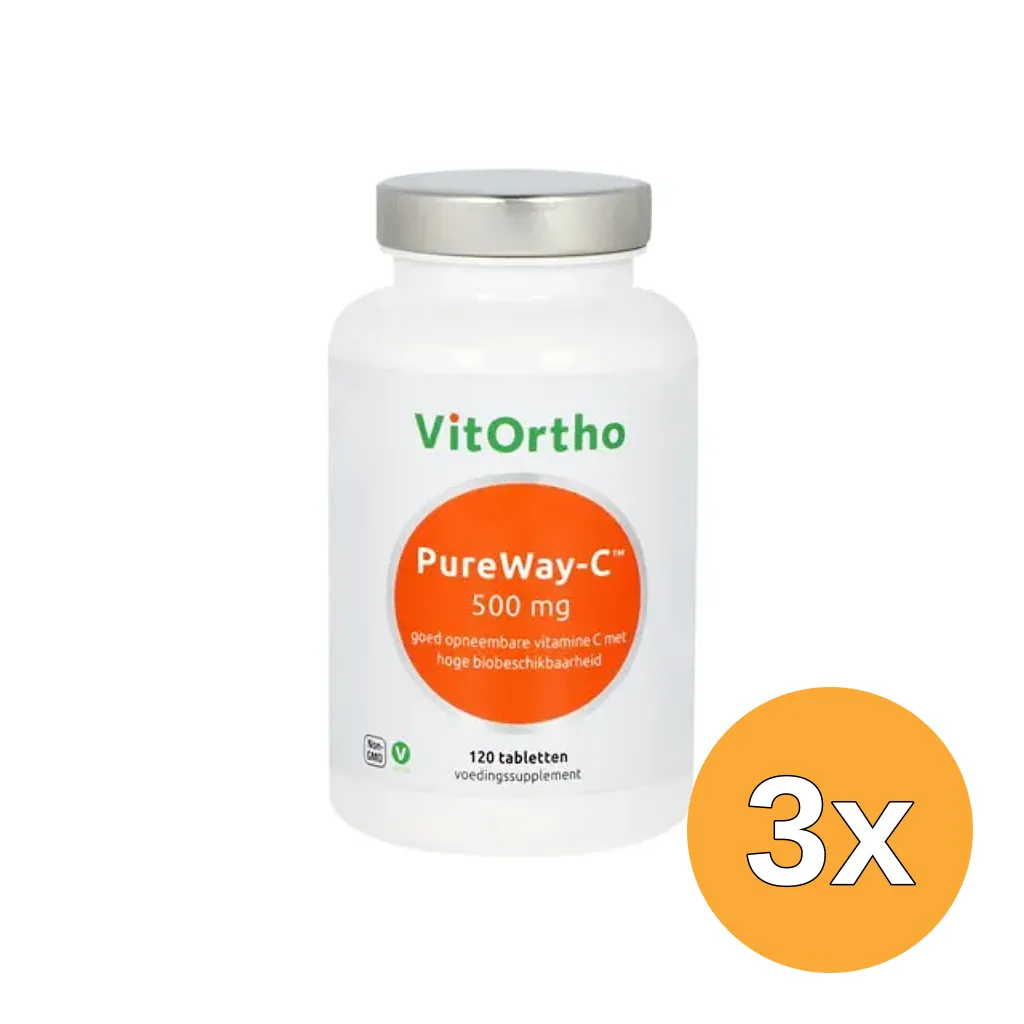3x VitOrtho Vitamine C pureway-C (120 tabletten)