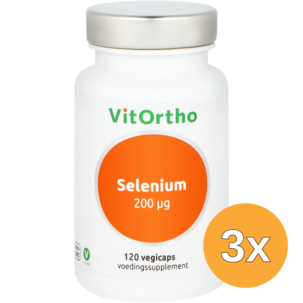 3x VitOrtho Selenium 200 mcg (120 vega capsules)