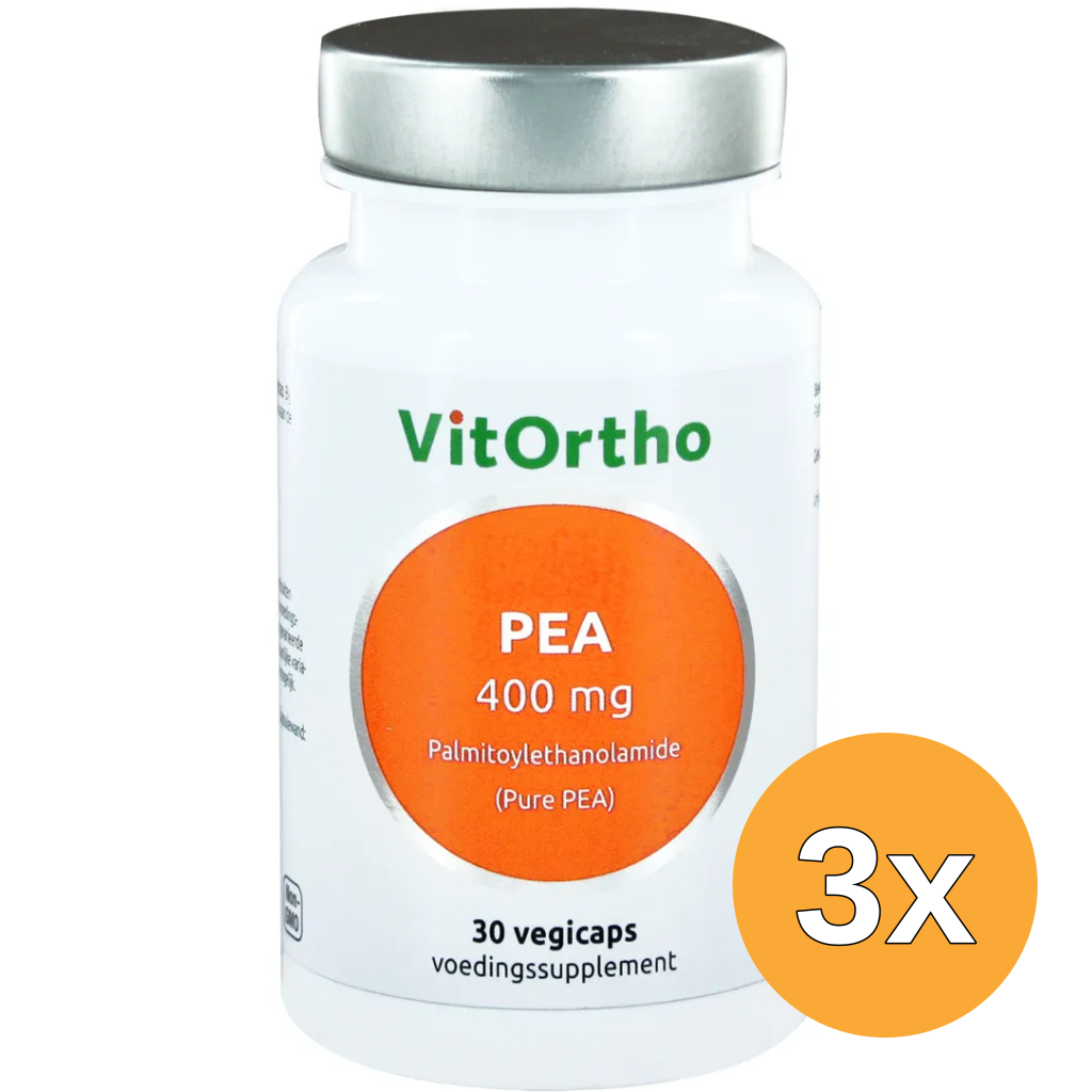3x VitOrtho PEA 400 mg palmitoylethanolamide (30 vega capsules)