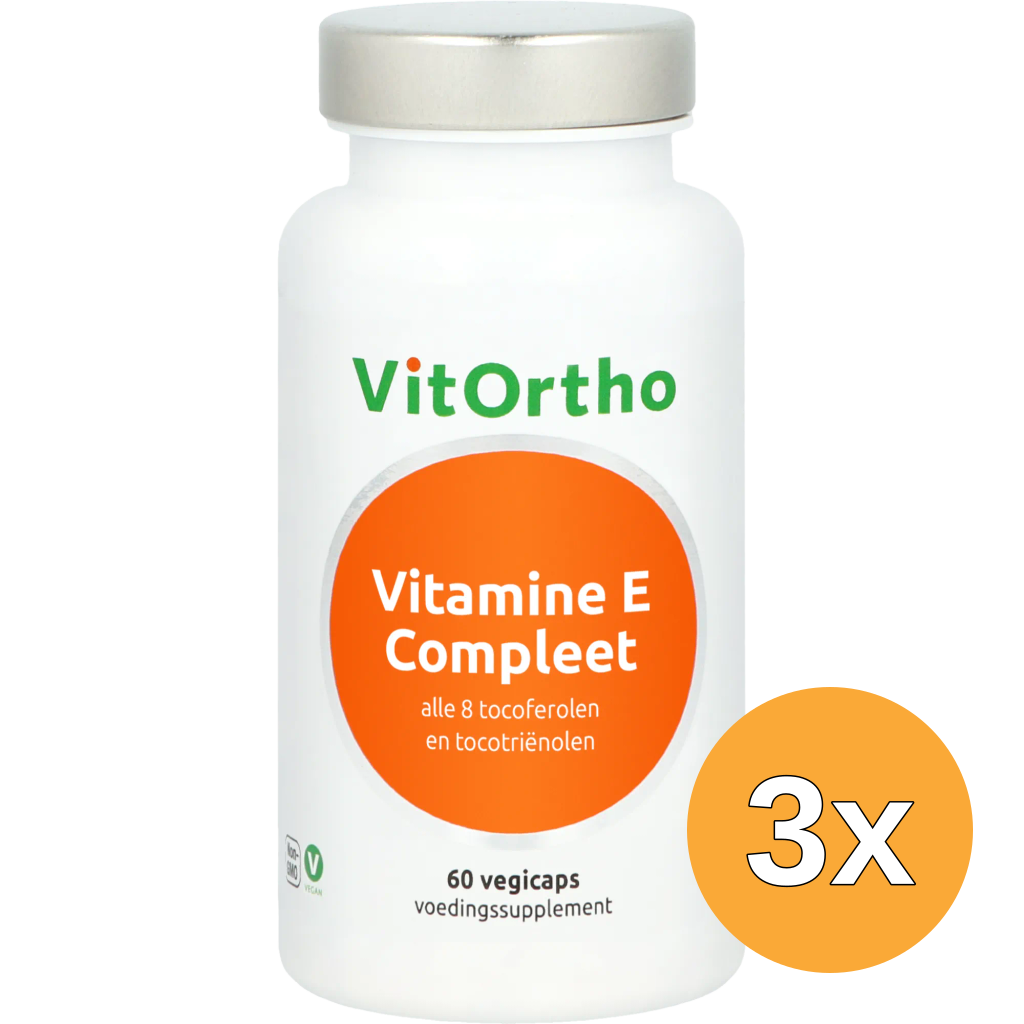 3x VitOrtho Vitamine E Compleet (60 vega capsules)