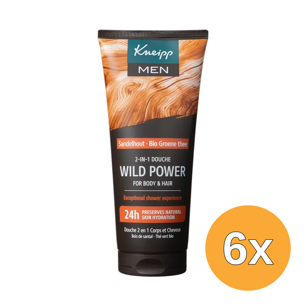 6x Kneipp Man Douche 2-in-1 Wild Power (200 ml)