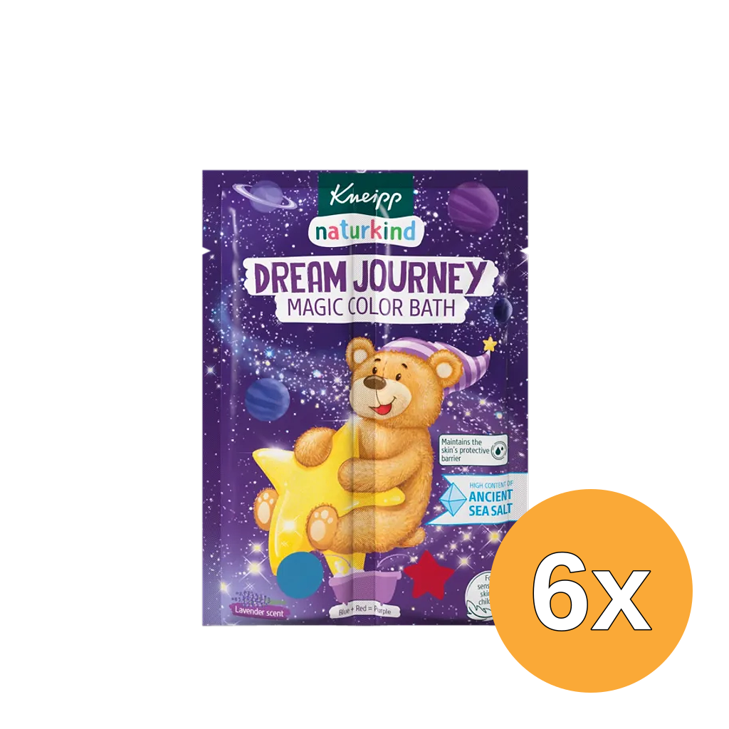 6x Kneipp Kids Badkristallen Toverbad Droomreis (2 x 20 gr)