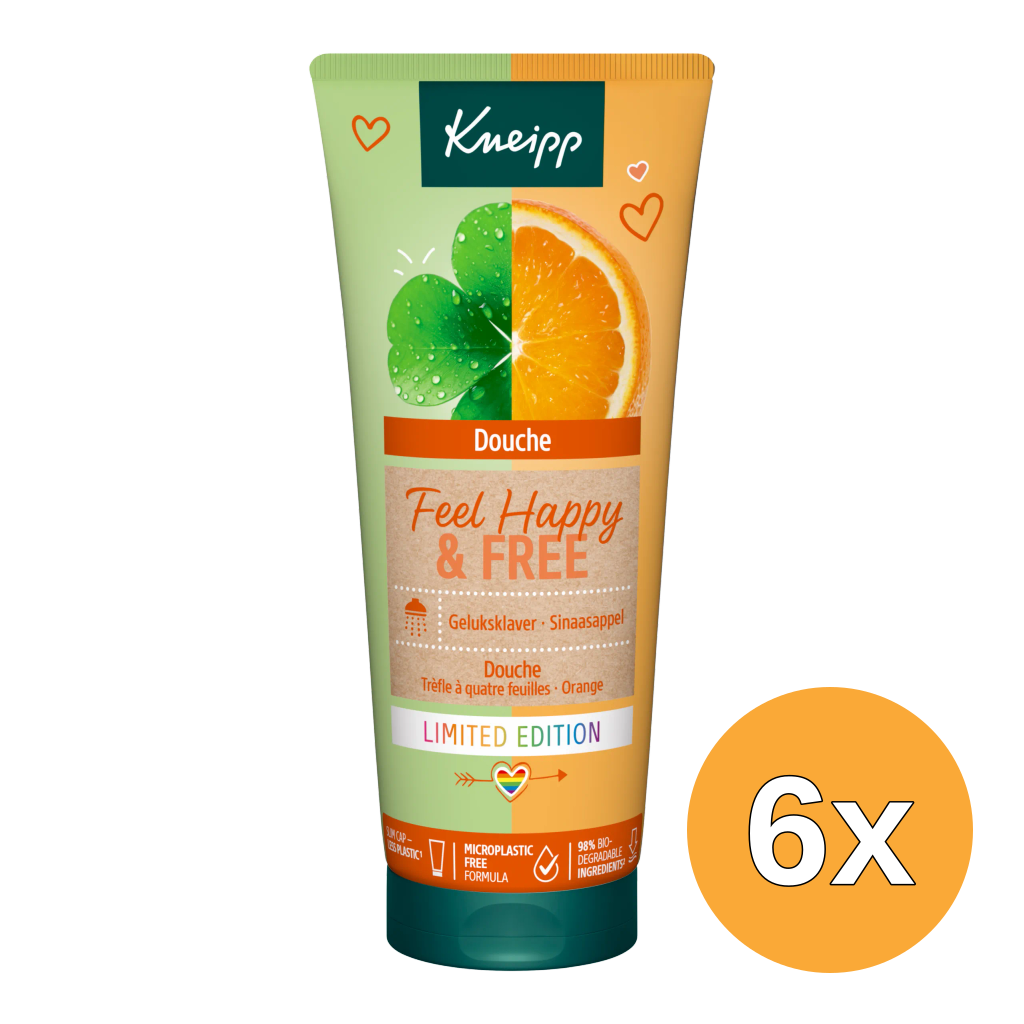 6x Kneipp Douche Feel Happy & Free (200 ml)
