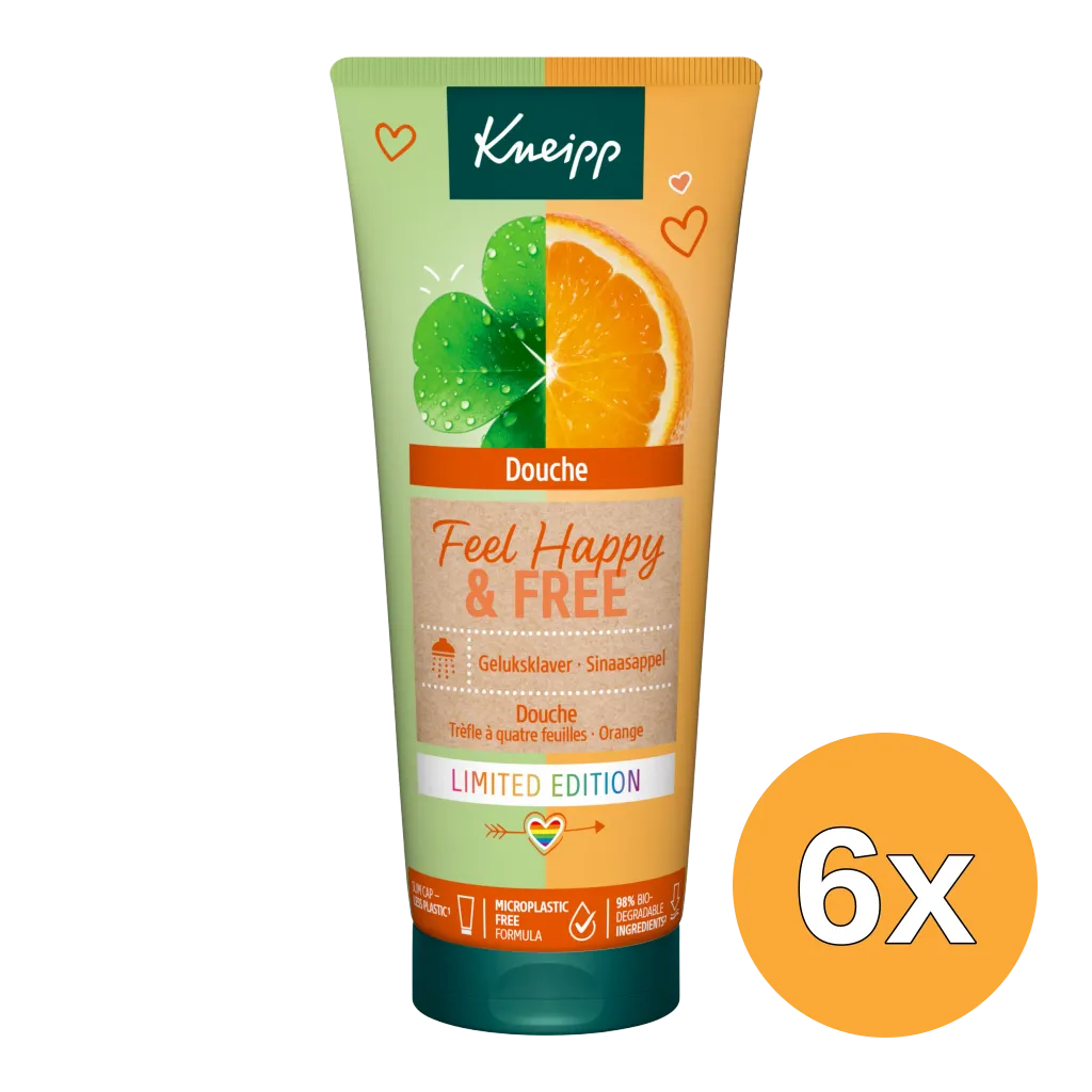 6x Kneipp Douche Feel Happy & Free (200 ml)
