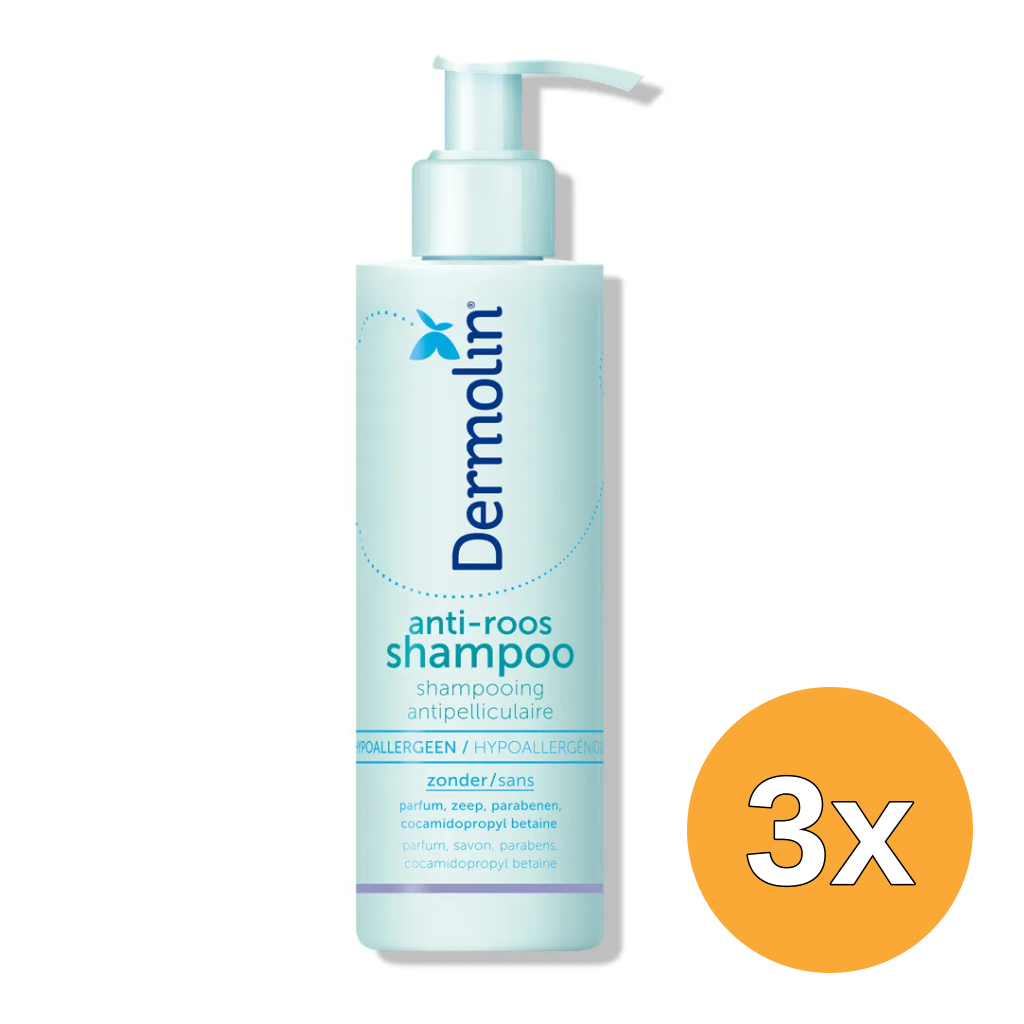 3x Dermolin Anti Roos Shampoo Capb Vrij (200 ml)
