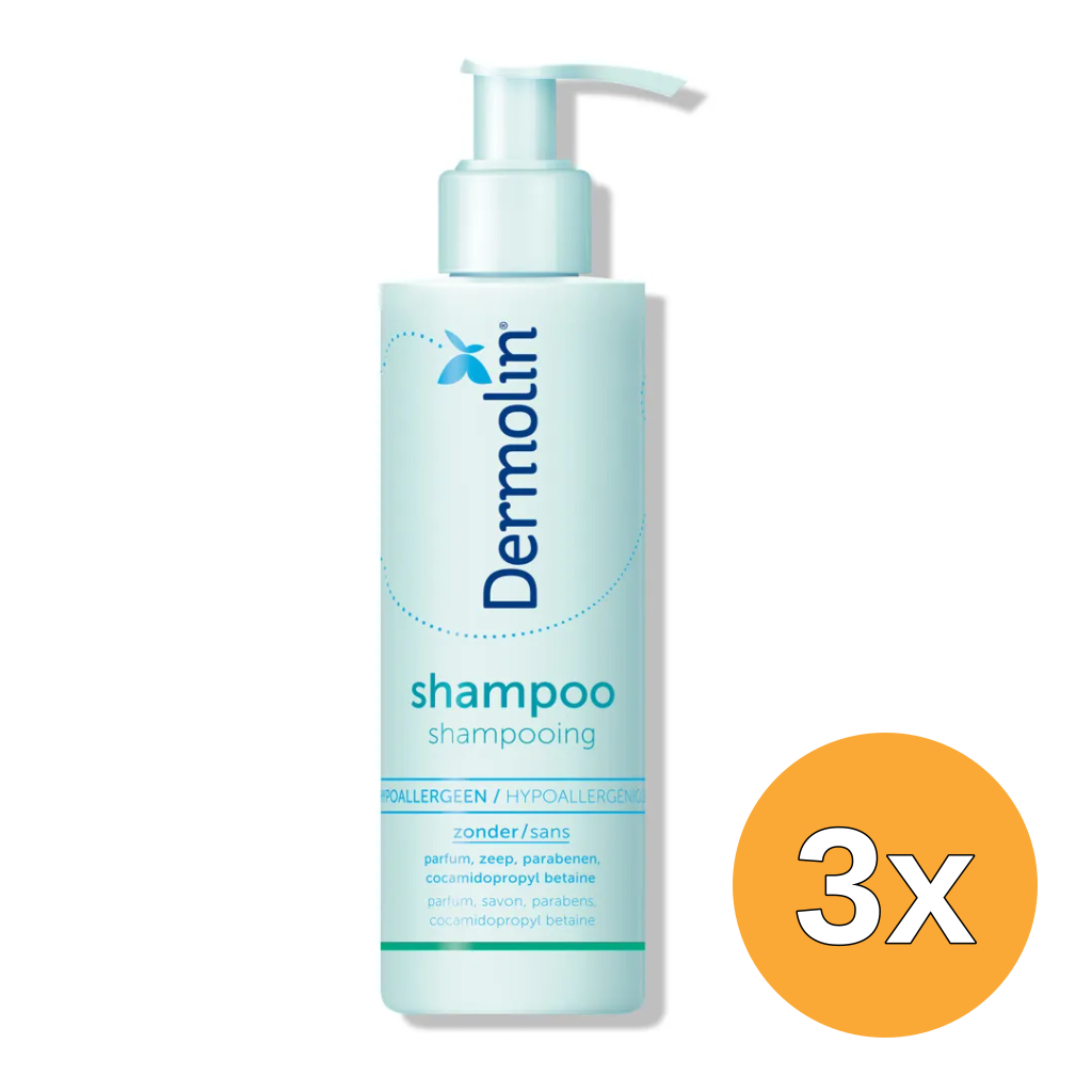 3x Dermolin Shampoo CAPB Vrij (200 ml)