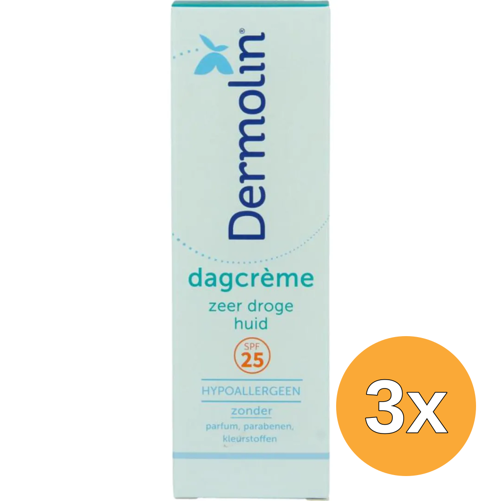 3x Dermolin Dagcreme Zeer Droge Huid (50 ml)
