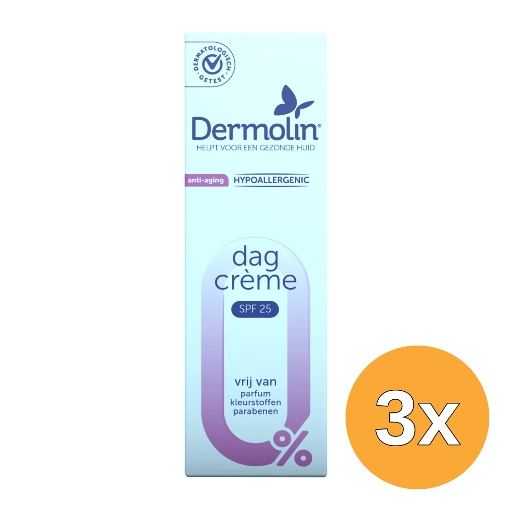 3x Dermolin Dagcreme Anti-Aging flacon (50 ml)