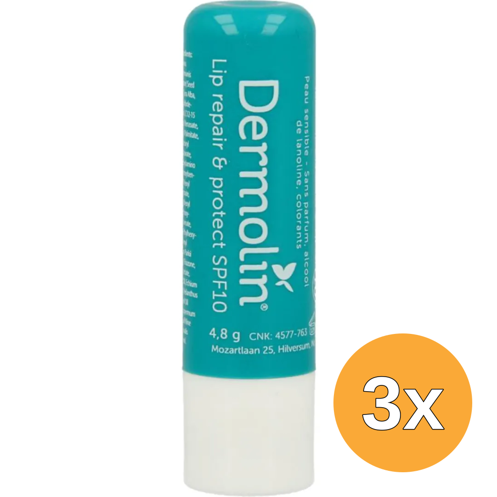 3x Dermolin Lip Repair & Protect SPF10 (4,8 gr)
