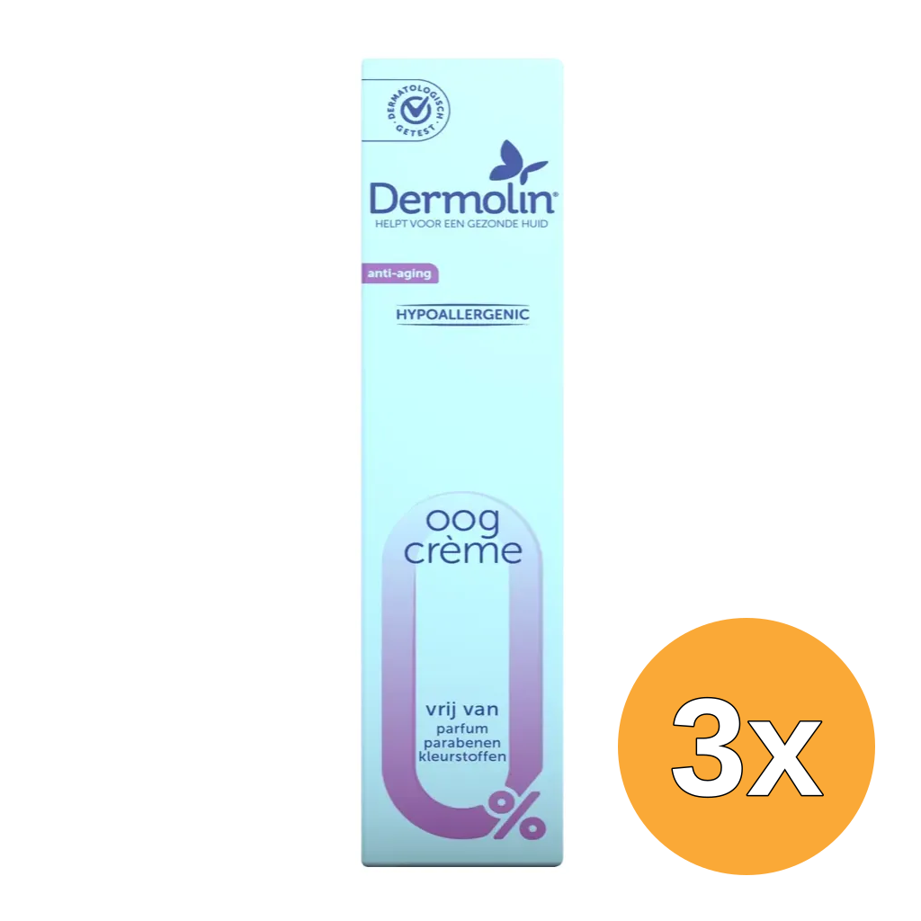 3x Dermolin Oogcreme Anti-Aging tube (15 ml)