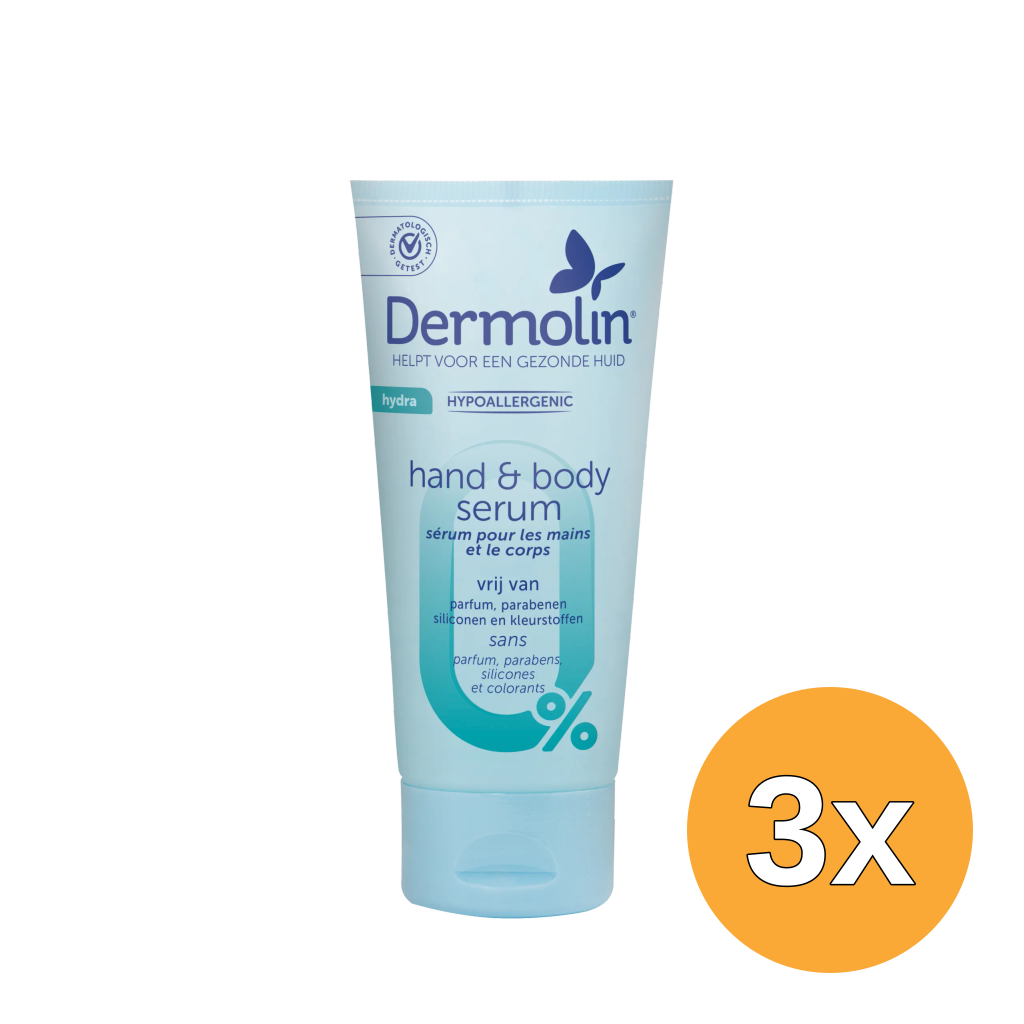3x Dermolin Hand & Bodyserum tube (75 ml)