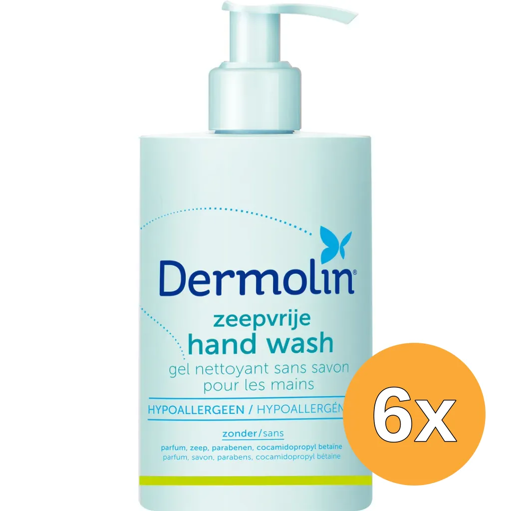6x Dermolin Zeepvrije Handwash (400 ml)