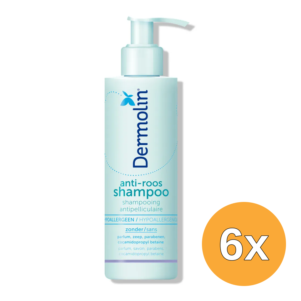 6x Dermolin Anti Roos Shampoo Capb Vrij (200 ml)