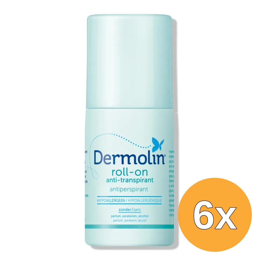 6x Dermolin Anti Transpirant Roller (50 ml)